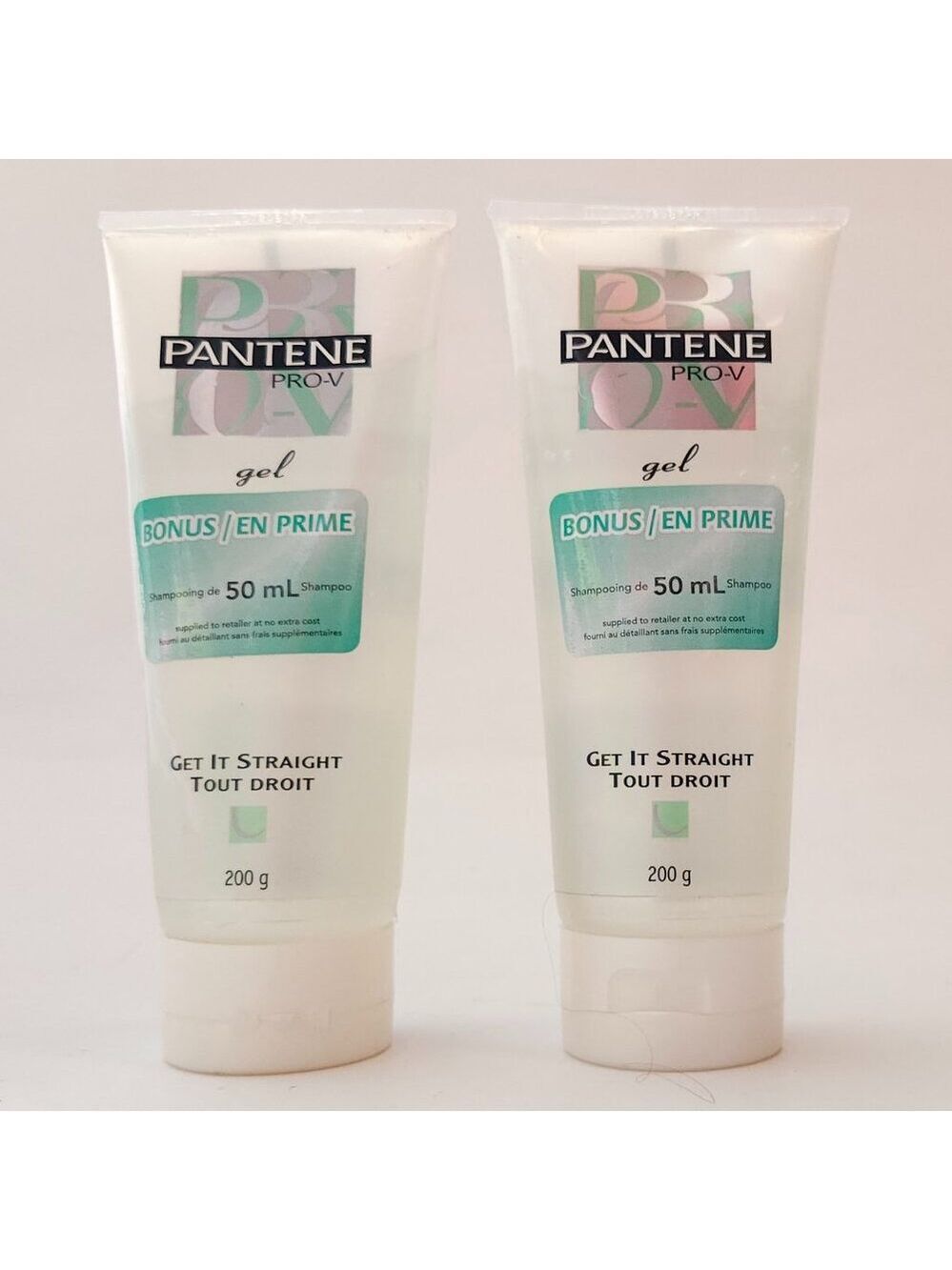 RARE Pantene Pro V Gel x 2 GET IT STRAIGHT 200ml Discontinued Product